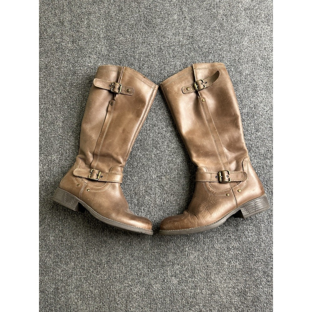 Women's Eric Michael Leather Buckle Riding Boots Made in Portugal, Size US 9.5